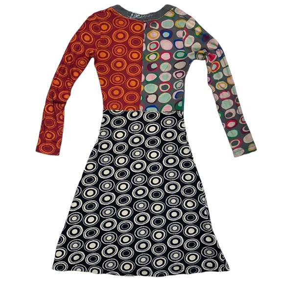 Desigual Red and Green Patterned Midi Dress - Picture 2 of 11